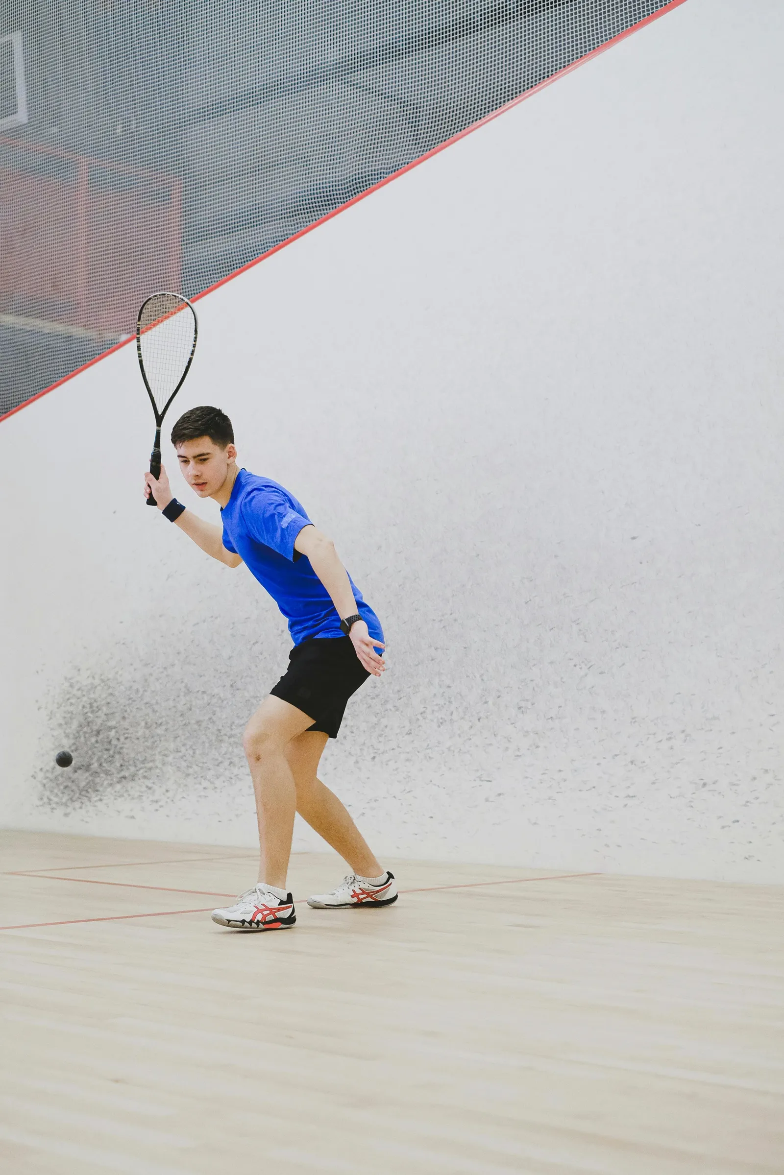 Court de squash à l'Aramis Club, Mons